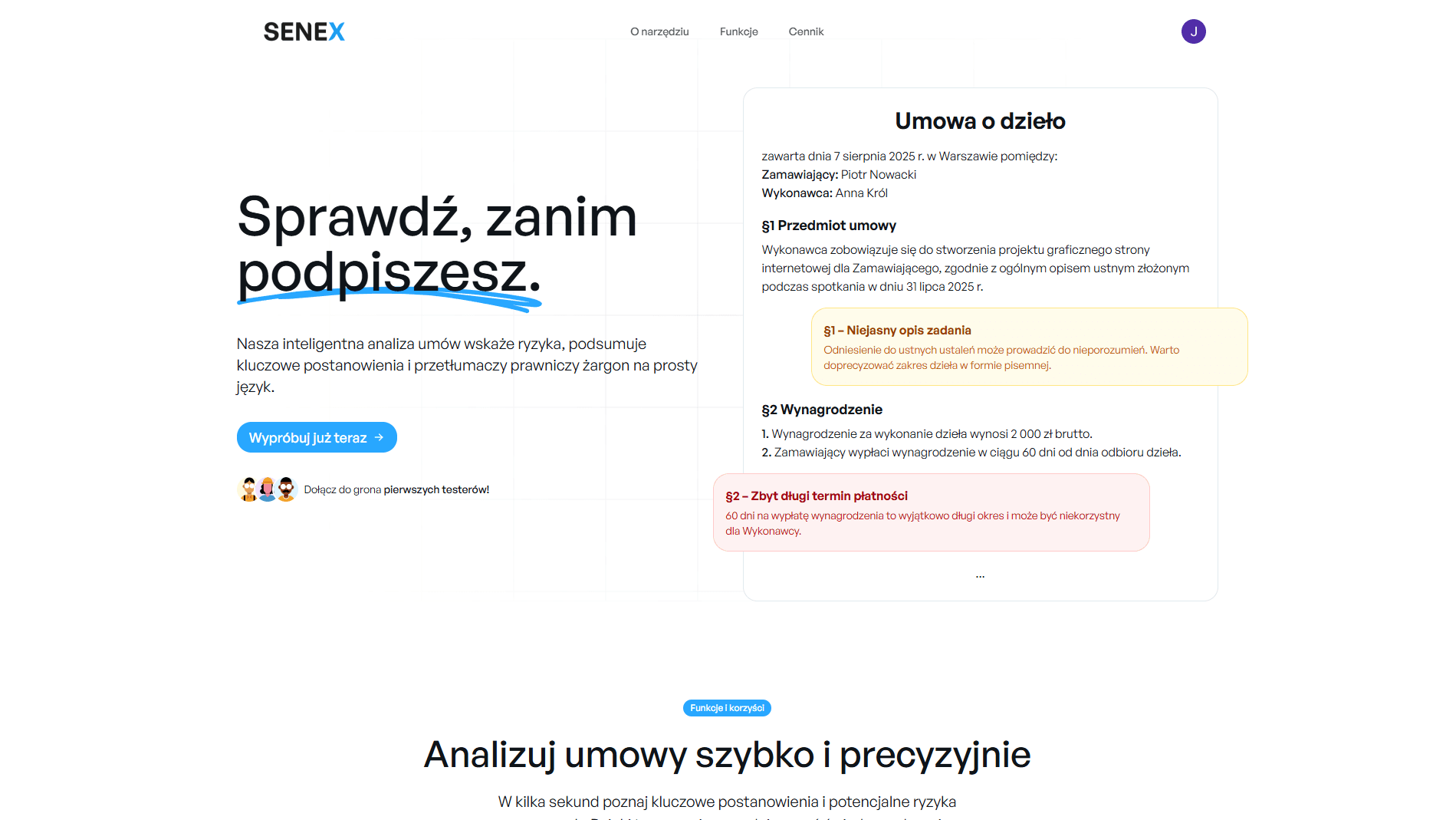 SenexAI SaaS platform