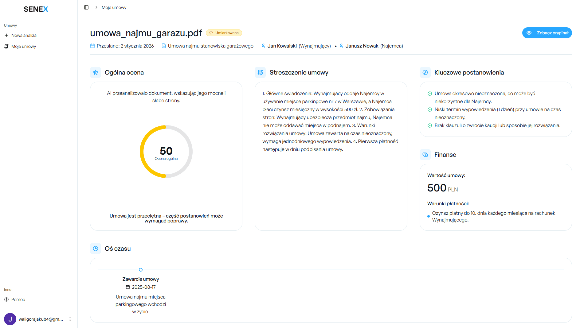 SenexAI SaaS platform
